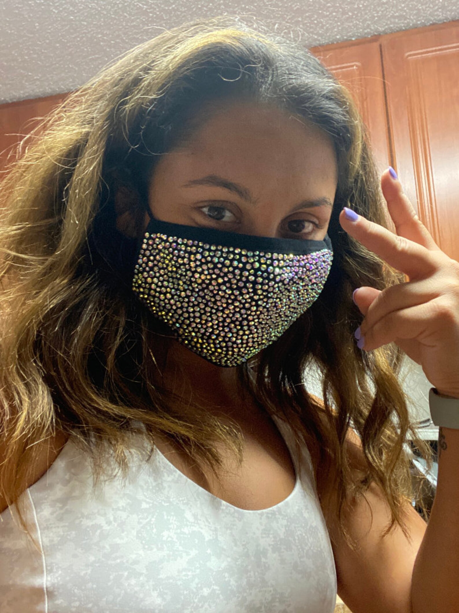 Swarovski Crystal Mask with 1 Free 5 Layer Filter Christmas Etsy