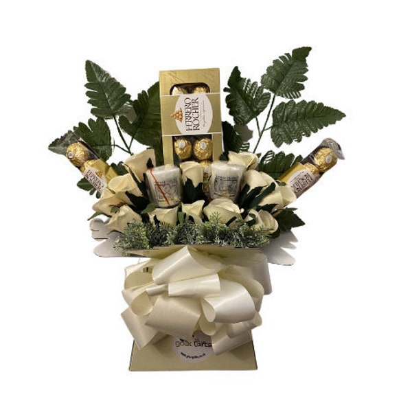 Ferrero Rocher Explosion Schoko Seide Blumen Yankee Bouquet Geschenk