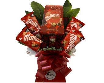 Malteasers & Yankee Candle Silk Flowers Bouquet Gift - FULL SIZE BAGS