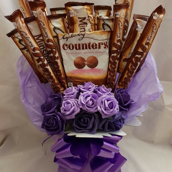 Deluxe Large Galaxy Ripple Minstrels Chocolate Explosion Fleurs Bouquet Cadeau bouquet