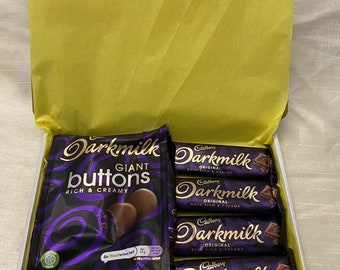 Cadburys Darkmilk sweets chocolate hamper box gift - PERSONALISED SWEET TREAT