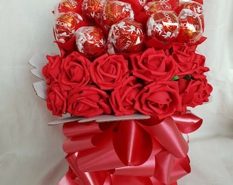 Deluxe Large Yankee Candle Lindt Lindor Chocolate Flower Bouquet Gift