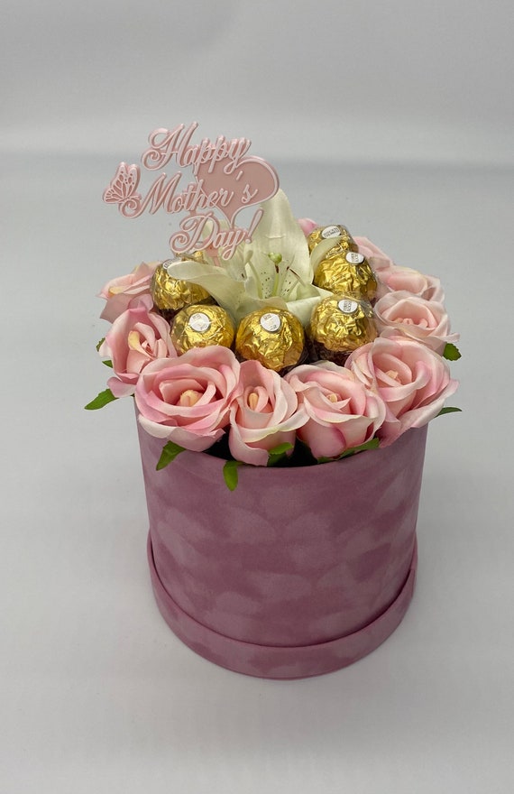 Pink Hat Box Gift Raffaello Ferrero & Ferrero Rocher 