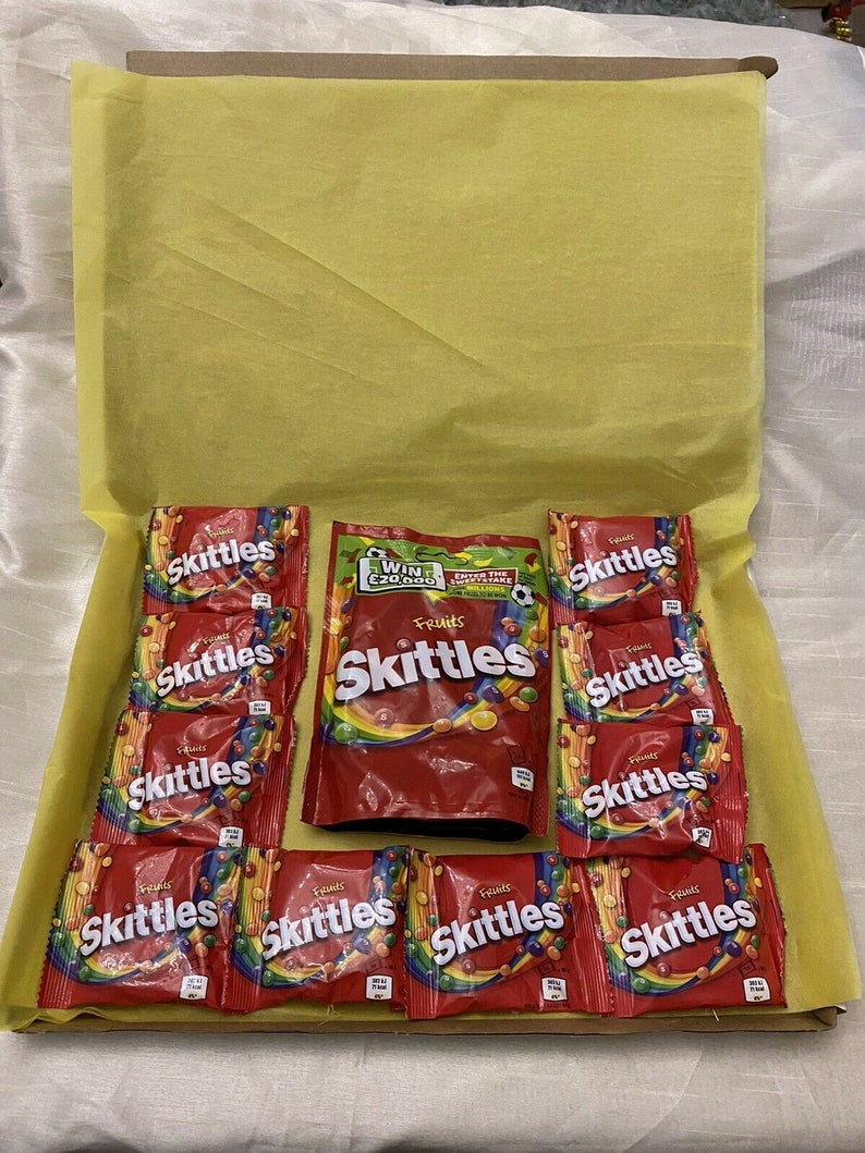 Skittles Sweets Chocolate Hamper Box Gift PERSONALISED SWEET Etsy