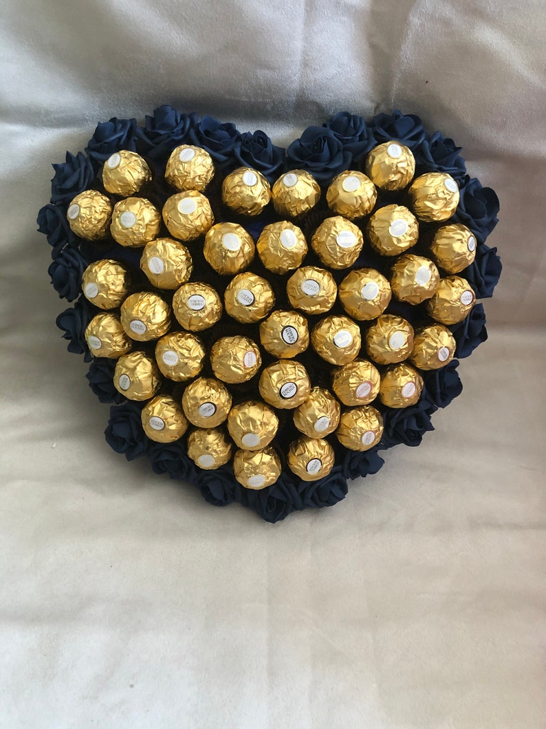 Ferrero Rocher Chocolate Heart Roses Gift Present Birthday Etsy