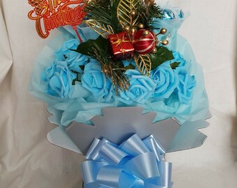 Deluxe Christmas Large Lindt Lindor Salted Caramel Chocolate Flower Bouquet Gift