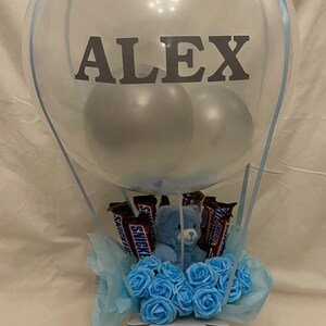 Personalisierte 12&quot; Heißluftballon Schokolade Snickers Teddybär Bouquet Geschenk ist ein junges Geschenk