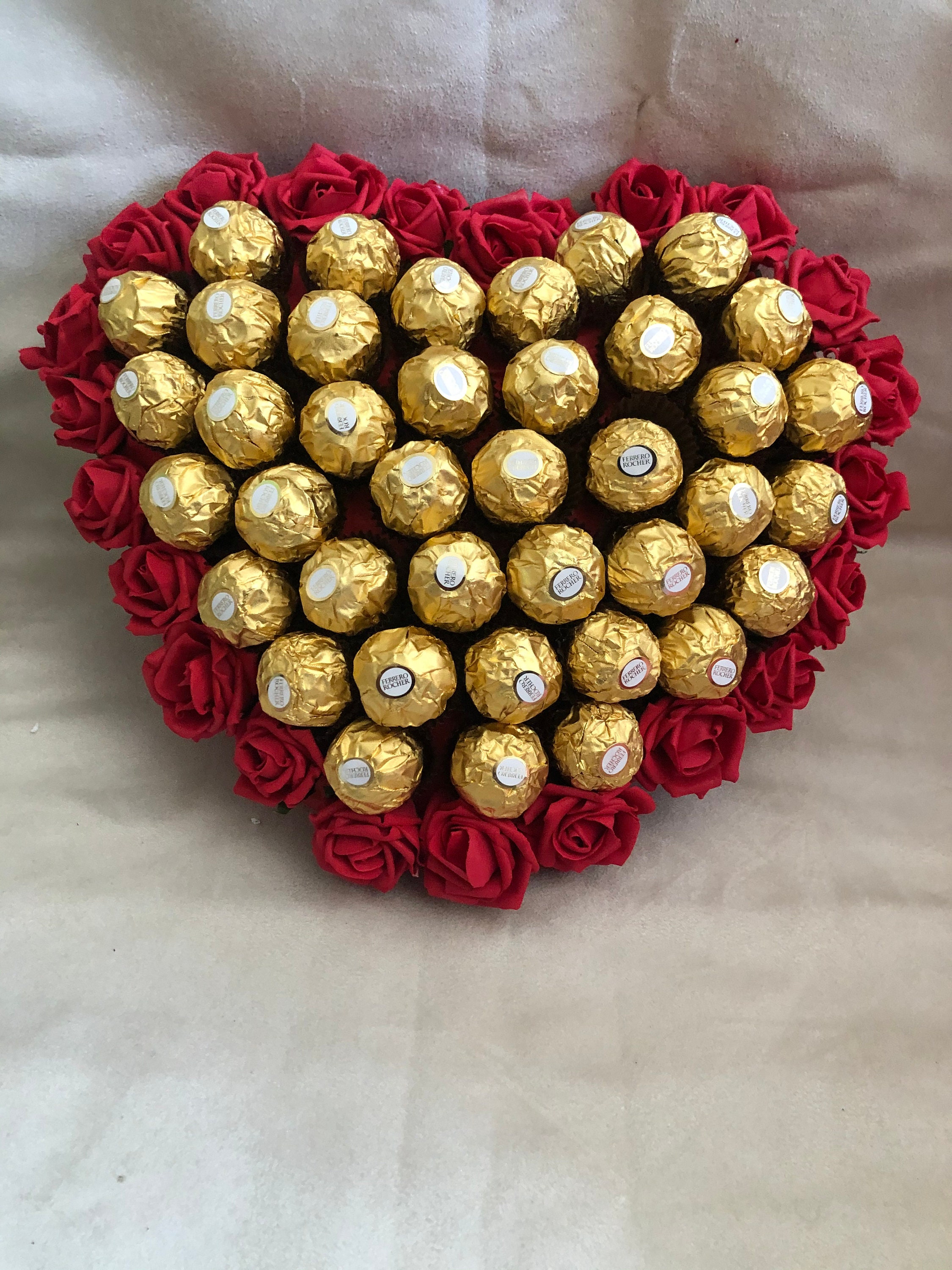 Ferrero Rocher Heart Bag Chocolate Box Personalized Gift and Card 
