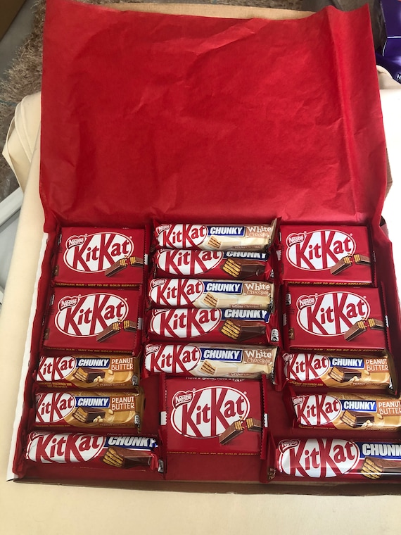 Kitkat Chunky Chocolate Hamper Box Gift Gepersonaliseerde zoete traktatie