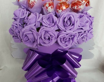 Deluxe Large Yankee Candle Lindt Lindor Chocolate Flower Bouquet Gift