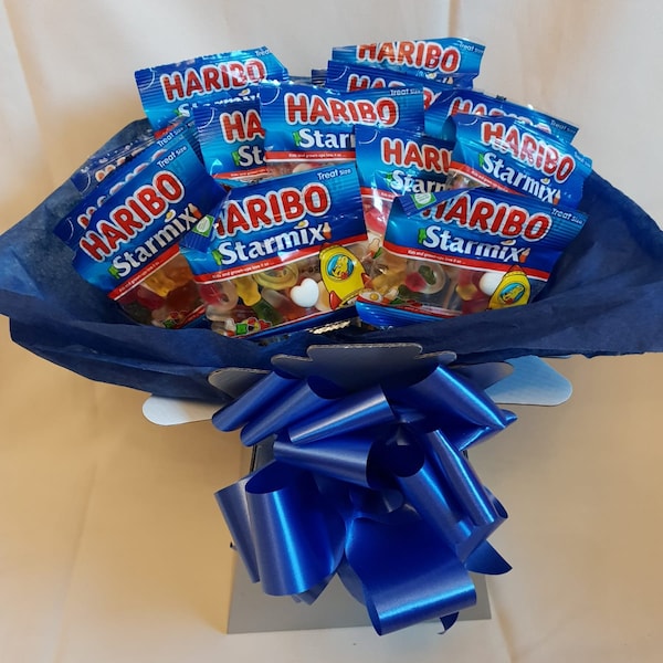 Deluxe große Haribo blau süße Explosion Bouquet Geschenk