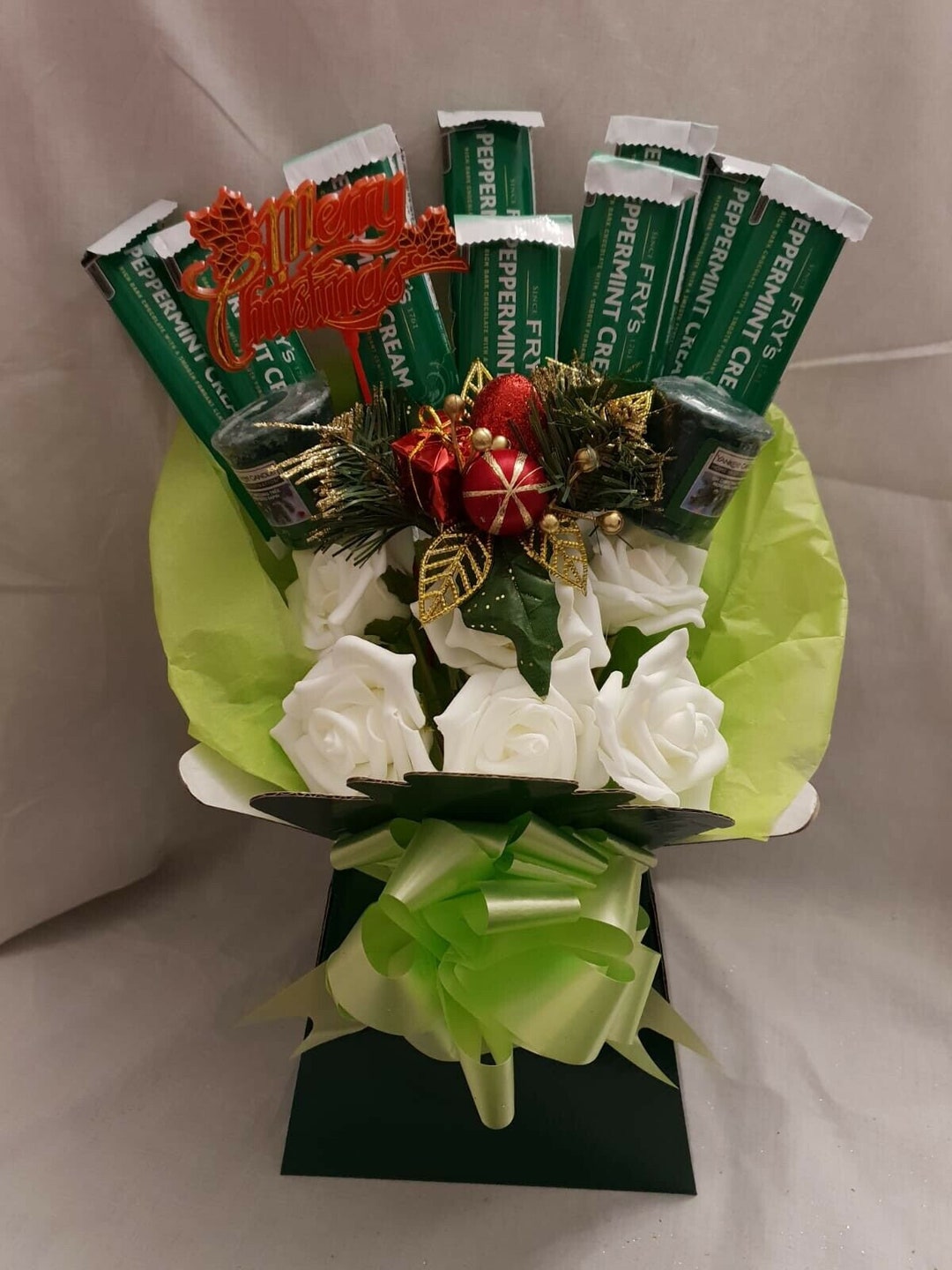 Deluxe Frys Peppermint Cream Chocolate Explosion Flowers Bouquet Yankee Candle Etsy