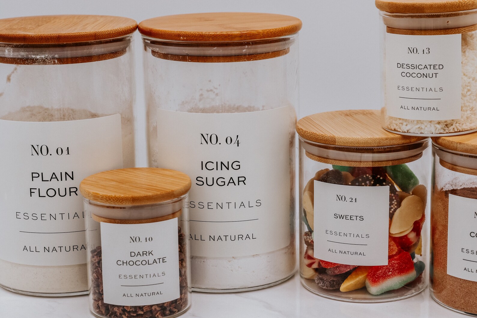 Baking Pantry Labels Minimalist Water and Oil Resistant Etsy