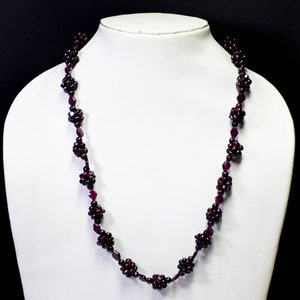 Natural Red Garnet Beaded Necklace, Garnet Fancy Shape Beaded Jewelry, Handmade Necklace, Statement Everyday Gems Beaded 26 Inch Necklace