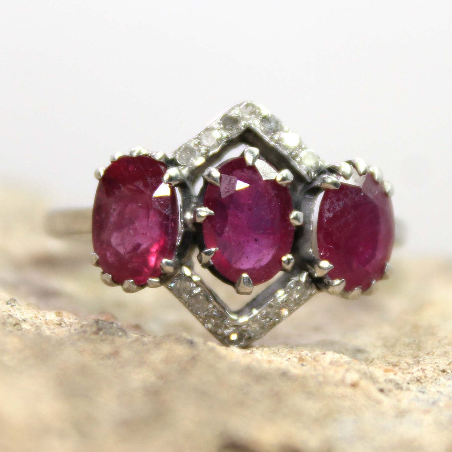 Anillo de plata de ley 925 hecho a mano con