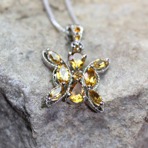 Sterling Silver Animal Shape Tortoise Pendant With Natural Citrine, Citrine Pendant| 925 Sterling Silver Pendants,22mm X 25.5mm long Pendant