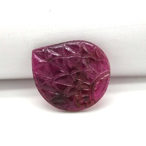 AAA Super Quality Natural Pink Tourmaline Leaf Shape Carved Loose Gemstone, Pink Tourmaline Fancy Carved Leaf Shape Natural Gem, 26mmX29.5mm