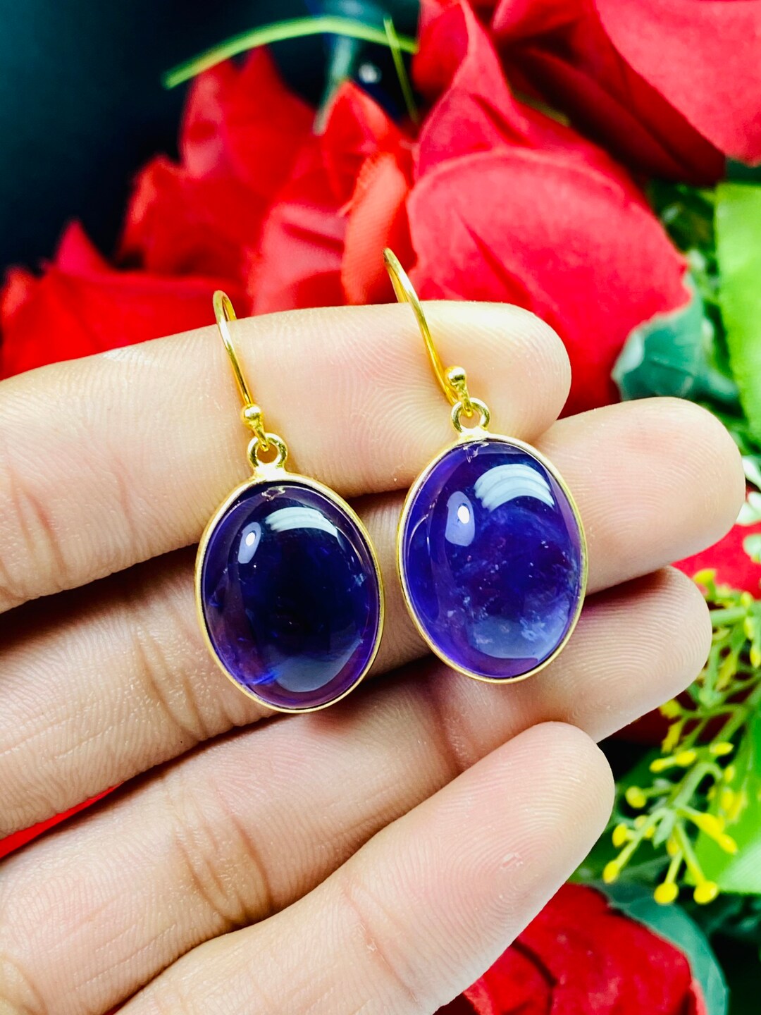 Natural Amethyst Earring Handmade Silver Earring 925 Etsy