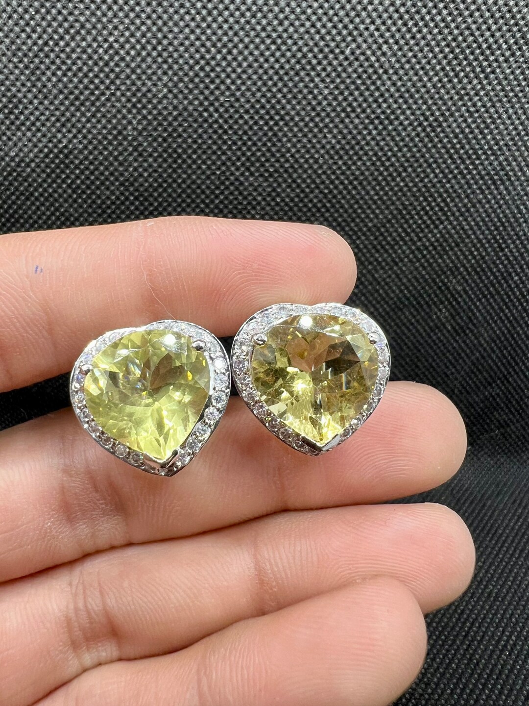 Unique Lemon Quartz Earring, 925 Sterling Silver, Gemstone Earring