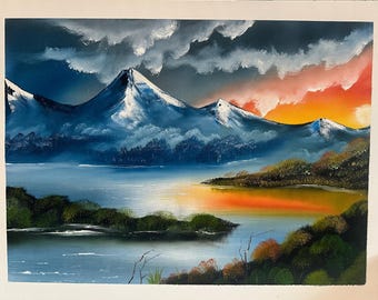 壮大な景色: ボブ・ロスにインスパイアされた油絵 18