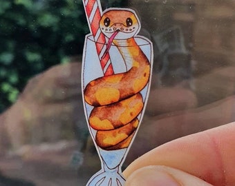 バナナボールパイソンピンバッジ、動物ピンバッジ、ボールパイソン装飾、爬虫類装飾、ヘビアート、爬虫類ピン、爬虫類パーティー、かわいい動物ピン