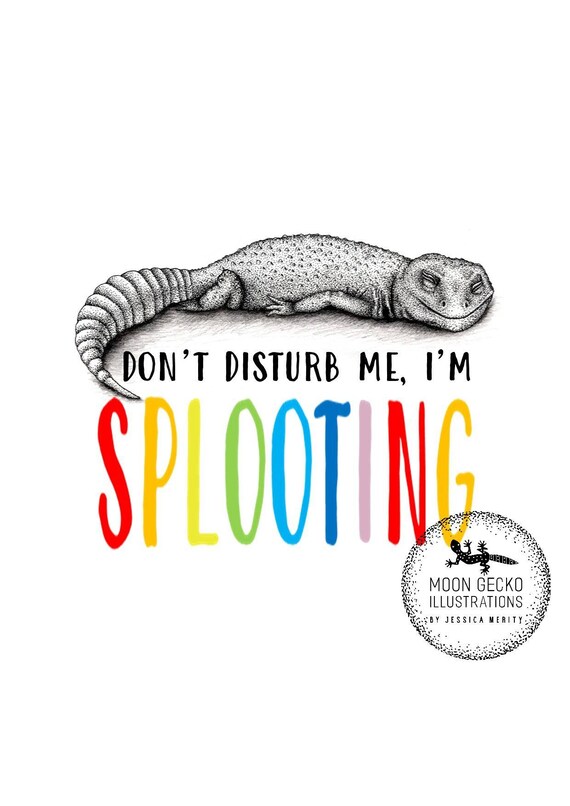 Print Leopard Gecko Dont Disturb Me I m Splooting rainbow Art