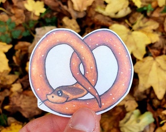Hognose Brezel Aufkleber (4er Pack), Hognose Schlange, Hognose Aufkleber, Western Hognose Schlange, Reptilien Kunst, Hognose Aufkleber, Geschenke für Schlangenliebhaber