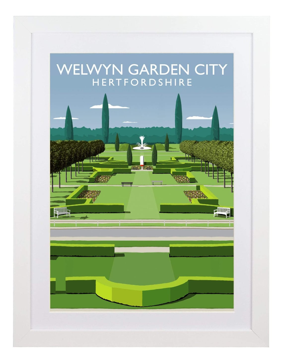 Welwyn Garden City Hertfordshire Travel Art Print by Richard Etsy