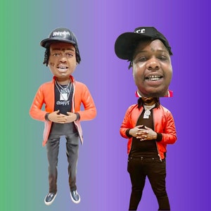 Music lover gift bobblehead custom, Personalized hip hop rapper figure gifts, 3D statue doll from photo, cake topper birthday anniversary