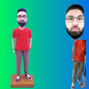 Custom bobblehead men｜Personalize figure husband, boyfriend bobblehead, father bobblehead, groomsman gift, boss bobblehead, from your Photo