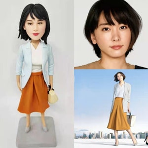 Custom celebrity photo dolls, personalized movie star picture figurine, customized famous people portrait statues, gifts for superstar star