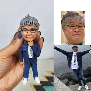 Personalisierte Schlüsselanhänger Figur mit Bild, personalisierte Leder Schlüsselanhänger für Männer, Personalisierte Schlüsselanhänger Figur Charme, Reise Accessoire Geschenk