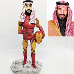 Custom marvels figurine gifts for men, personalized superhero figure from photo, customized DC comics portrait statue doll, Iron Man cosplay