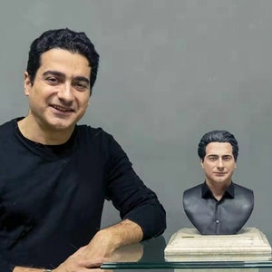 Escultura de busto personalizada, estatua de busto personalizada, figura de retrato 3D personalizada de la foto, adorno de pastel para cumpleaños, aniversario, boda