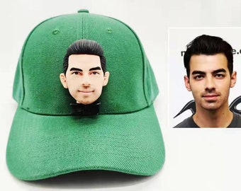 Custom Bobblehead Truck Golf Baseball Hat from photo| Personalized Bobble Head Figurine Fishing Golf Cap Gifts For Dad Mom Him Her Men Women