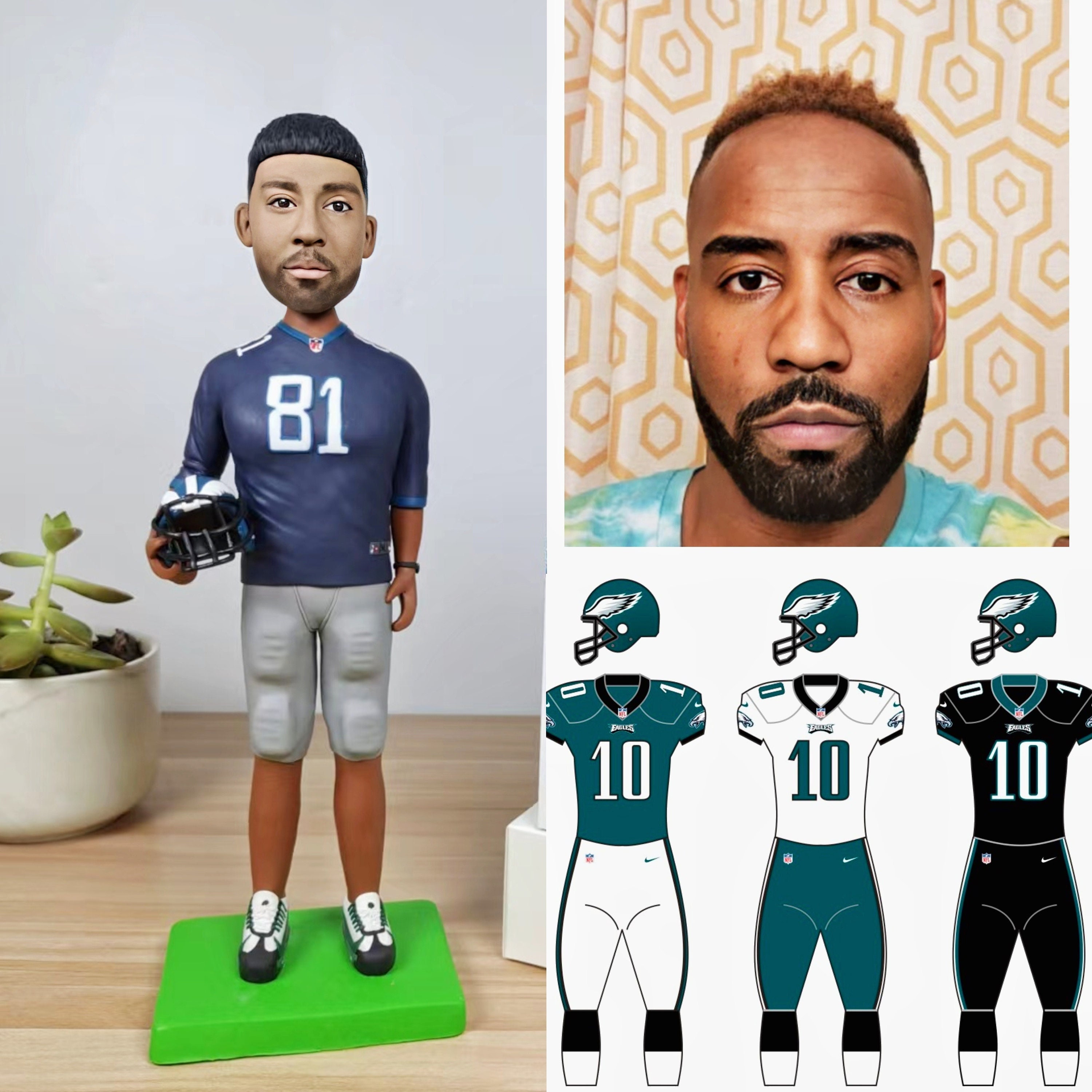 サッカー選手飾り サッカーコーチギフト ボブルヘッド カスタム｜カスタム お父さん