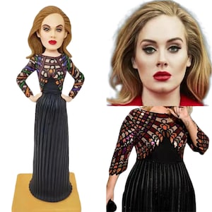 Custom celebrity photo dolls, personalized movie star picture figurine, customized famous people portrait statues, gifts for superstar star