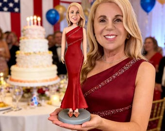 Personalized Grandma Figurine from Photo, Custom Gift for Grandma, Birthday Keepsake