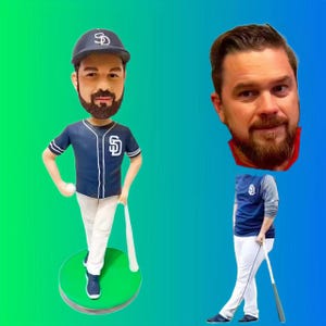 Spersonalizowana figurka trenera baseballu z kiwającą głową na tort｜Spersonalizowana figurka trenera baseballu z kiwającą głową, wyjątkowy prezent urodzinowy dla mężczyzny