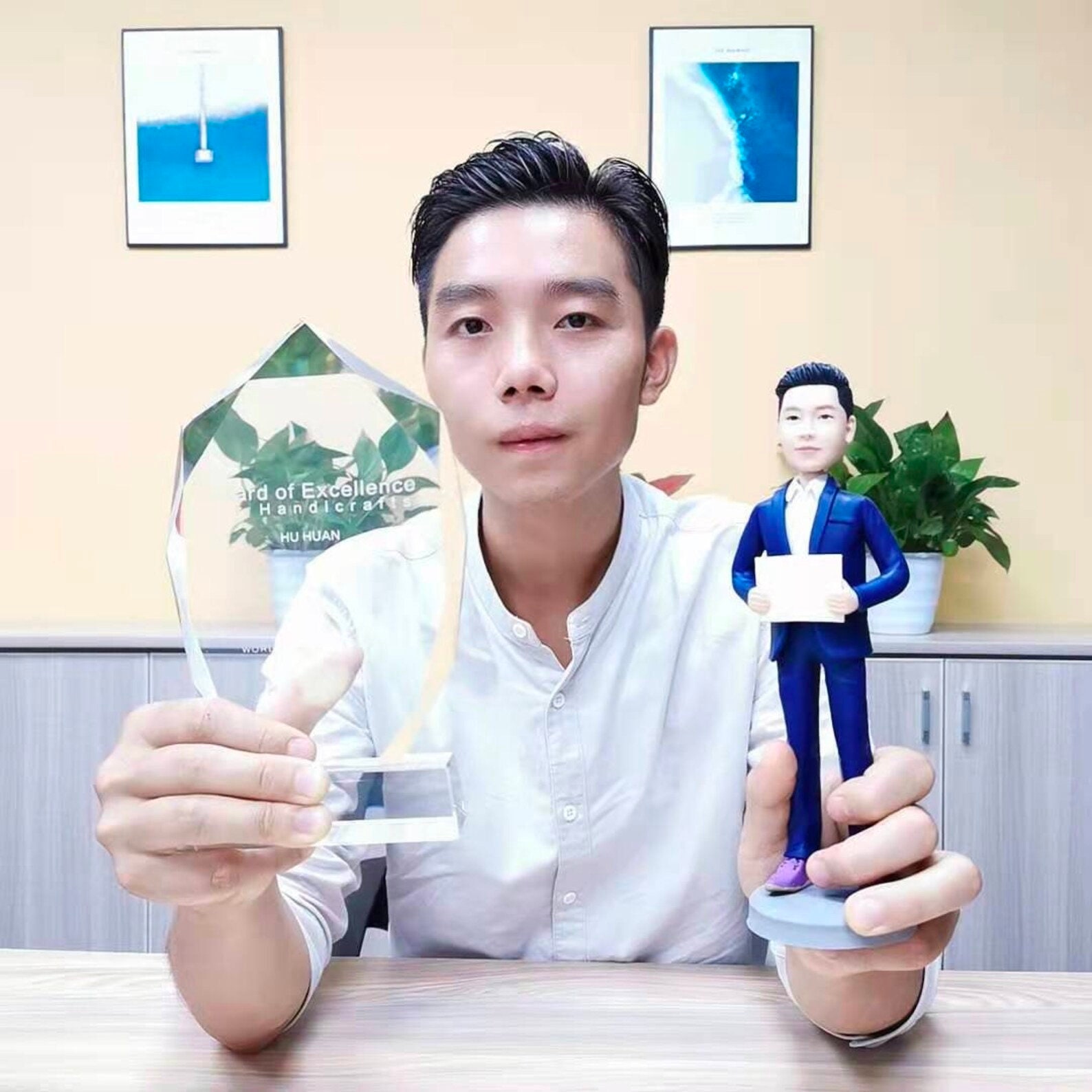 サッカーコーチギフト ボブルヘッド カスタム｜カスタム お父さん