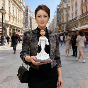 Custom Wife Figurine from Photo, Personalized Birthday Gift for Wife, Bobblehead for Her