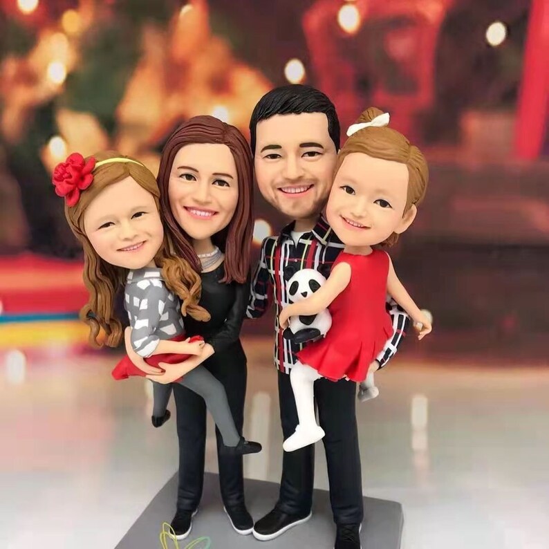 Custom 3D Family Portrait Painting Doll From Photo | Etsy