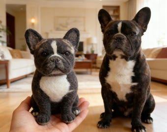 Custom Dog Keepsake from Photo, Needle Felted Wool Dog Replica