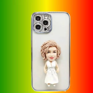 Personalisierte iPhone Hülle Figur vom Foto für iPhone 15 14 13 12 Pro max, Personalisierte 3D Portrait Handy für Samsung, Google, Andriod Handy