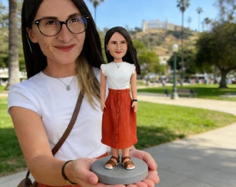 Custom Female Bobblehead from Photo, Gift for Wife, Anniversary Keepsake