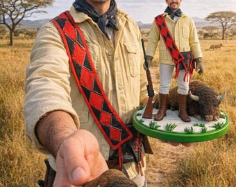 Custom Hunting Figurine from Photo for Men, Personalized Keepsake Gift for Hunter, Hunting Lover