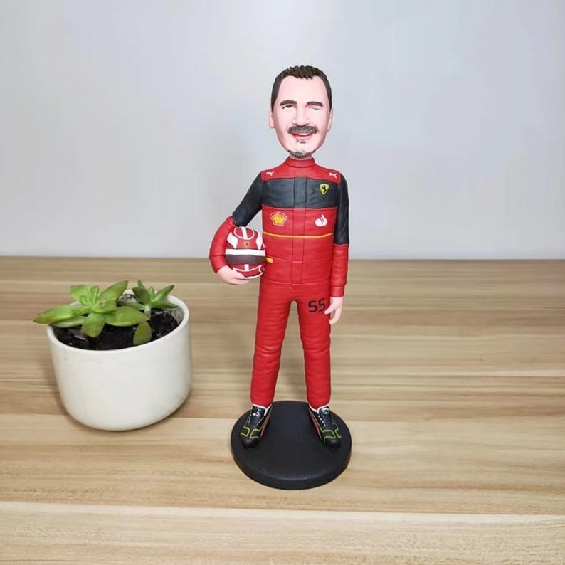 Formula 1 Cake Topper Bobblehead CustomRacing F1 Bobblehead Dolls Personalized Custom Birthday Anniversary Gift For Husband Dad Men Him image 5