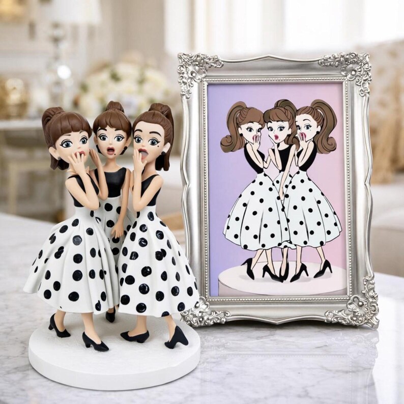 Custom Anime Figure from Photo, Personalized Anime Figurine, Manga Style Gift image 5