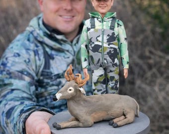 Custom Hunting Figurine from Photo for Men, Make Your Own Bobblehead, Unique Funny Personalized Figure Gift for Hunter, Hunting Lover