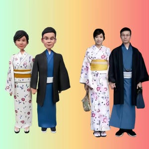 オーダーメイド 3D肖像画、似顔絵 、人形、写真ギフト、 雕刻、フィギュア、結婚祝い、周年記念日、記念品、彼氏彼女、夫婦、カップル、両親贈呈品、誕生日ケーキトッパー、カップル、パーソナライズギフト、友達、プレゼント、出産、結婚、記念日、ケーキフィギュア、 祖父母、 恋人